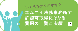 産業廃棄物許認可取得にかかる費用一覧